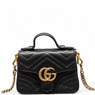 Calfskin Marmont Top Handle Bag Mini
