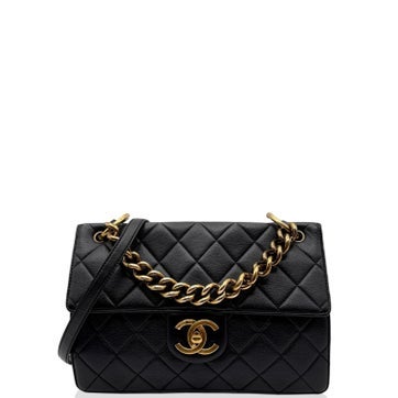 Calfskin Paris-Rome Trapezio Flap Bag