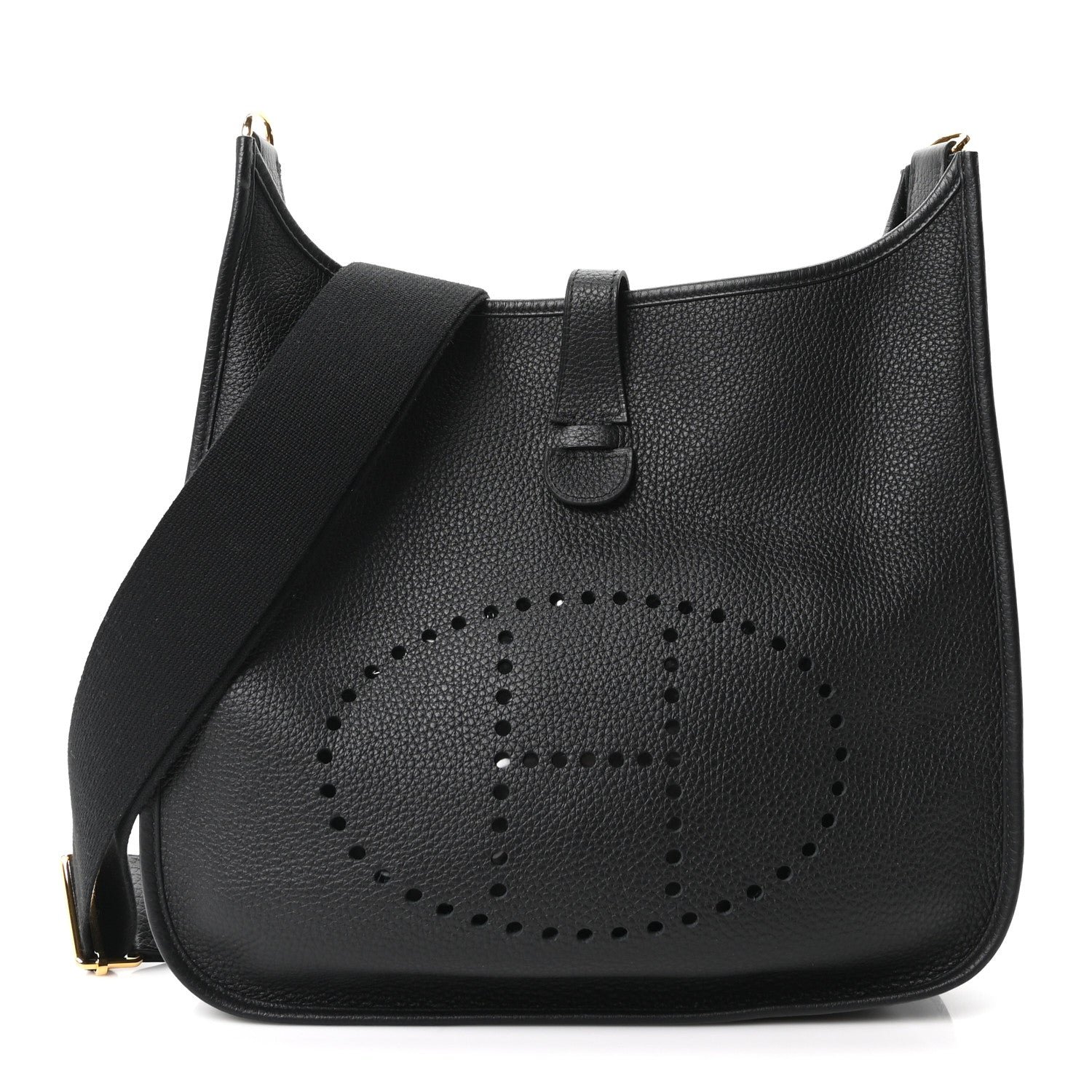Hermes Taurillon Clemence EVELYNE III GM Black