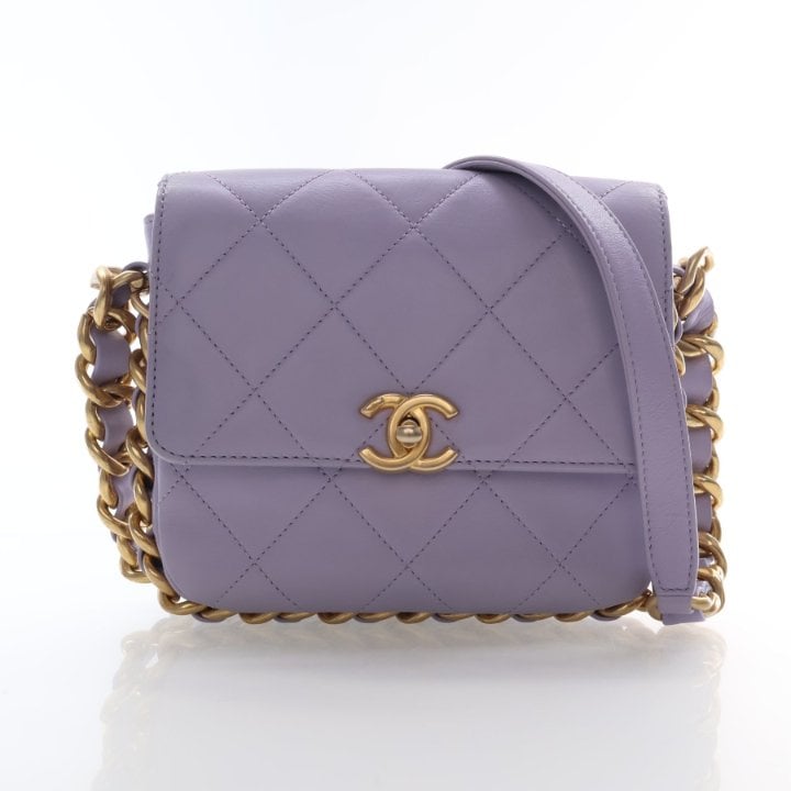 Chanel Mini Lambskin Framing Chain Flap Bag