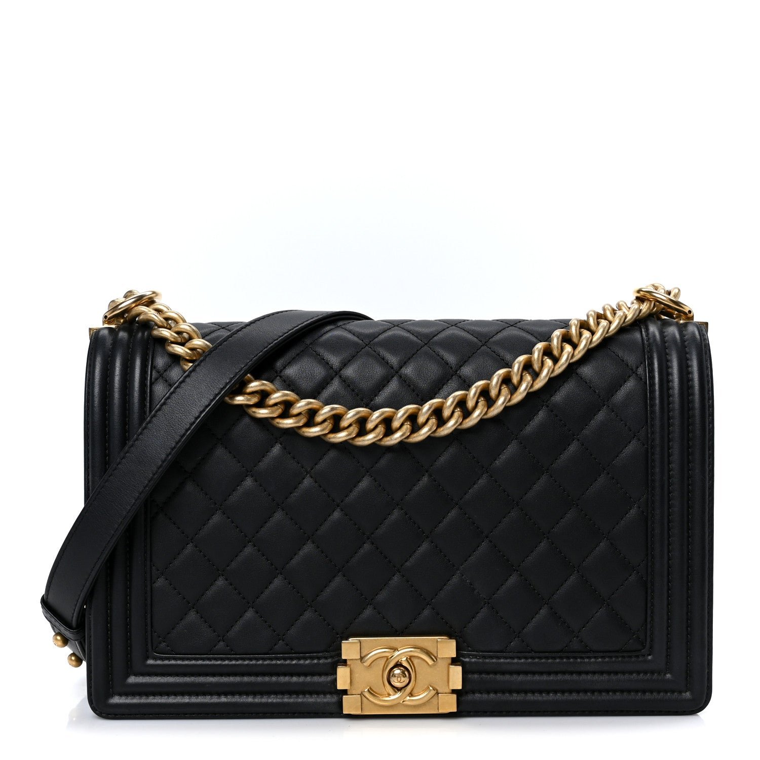 Chanel Calfskin Quilted New Medium Boy Flap Black