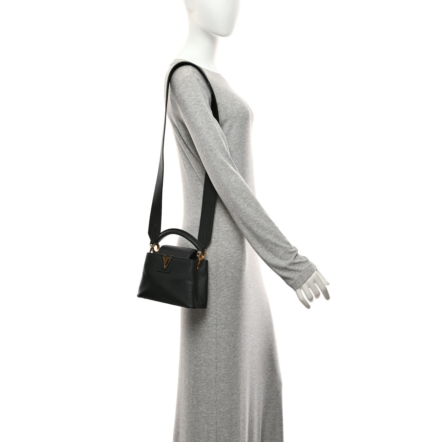 Louis Vuitton Taurillon Mini Capucines Black