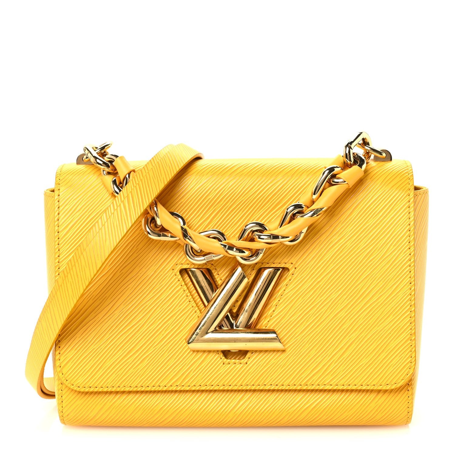 Louis Vuitton Epi Twist Braided Strap Shoulder Bag MM Sunflower