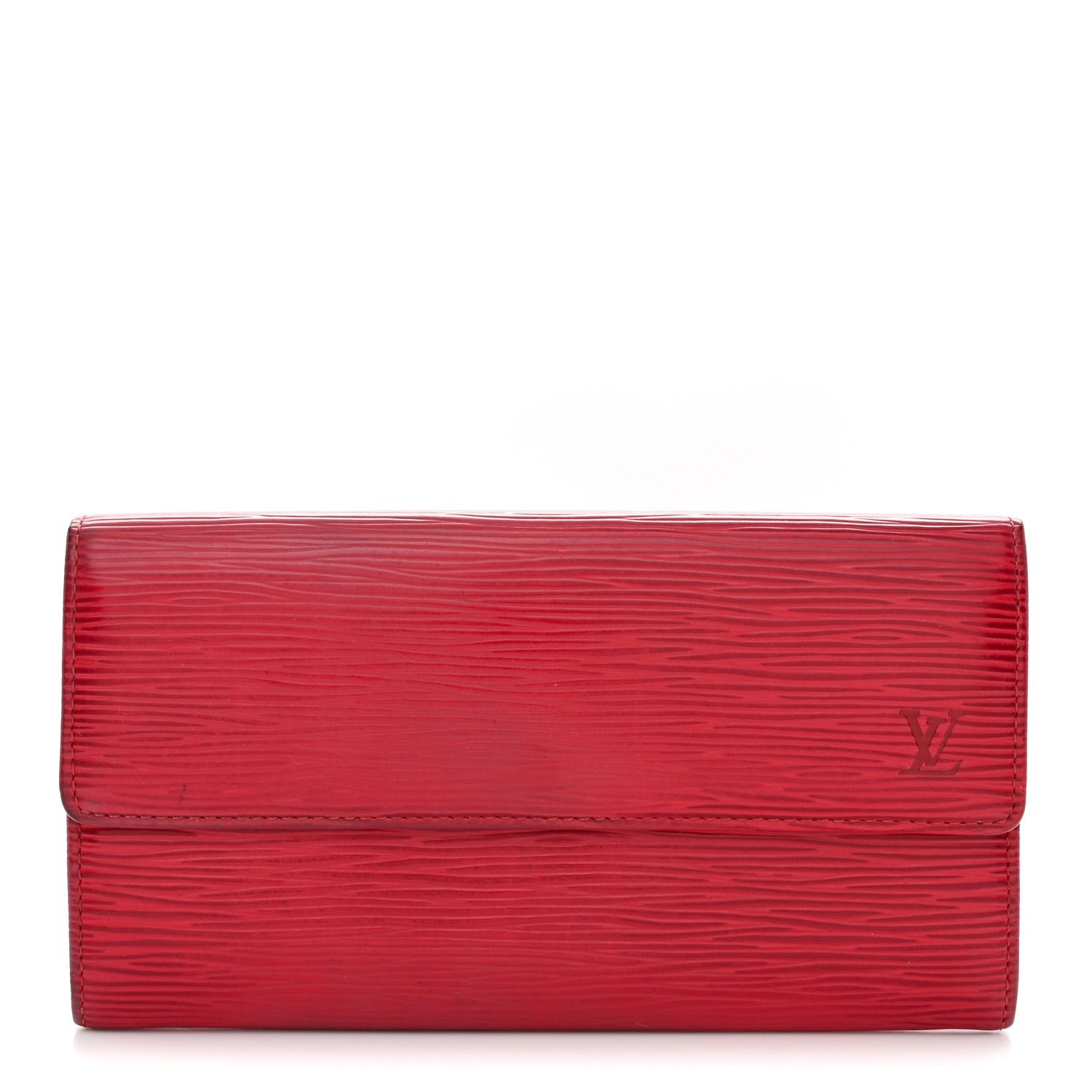 Louis Vuitton Epi Porte Tresor International Wallet  Castillan Red