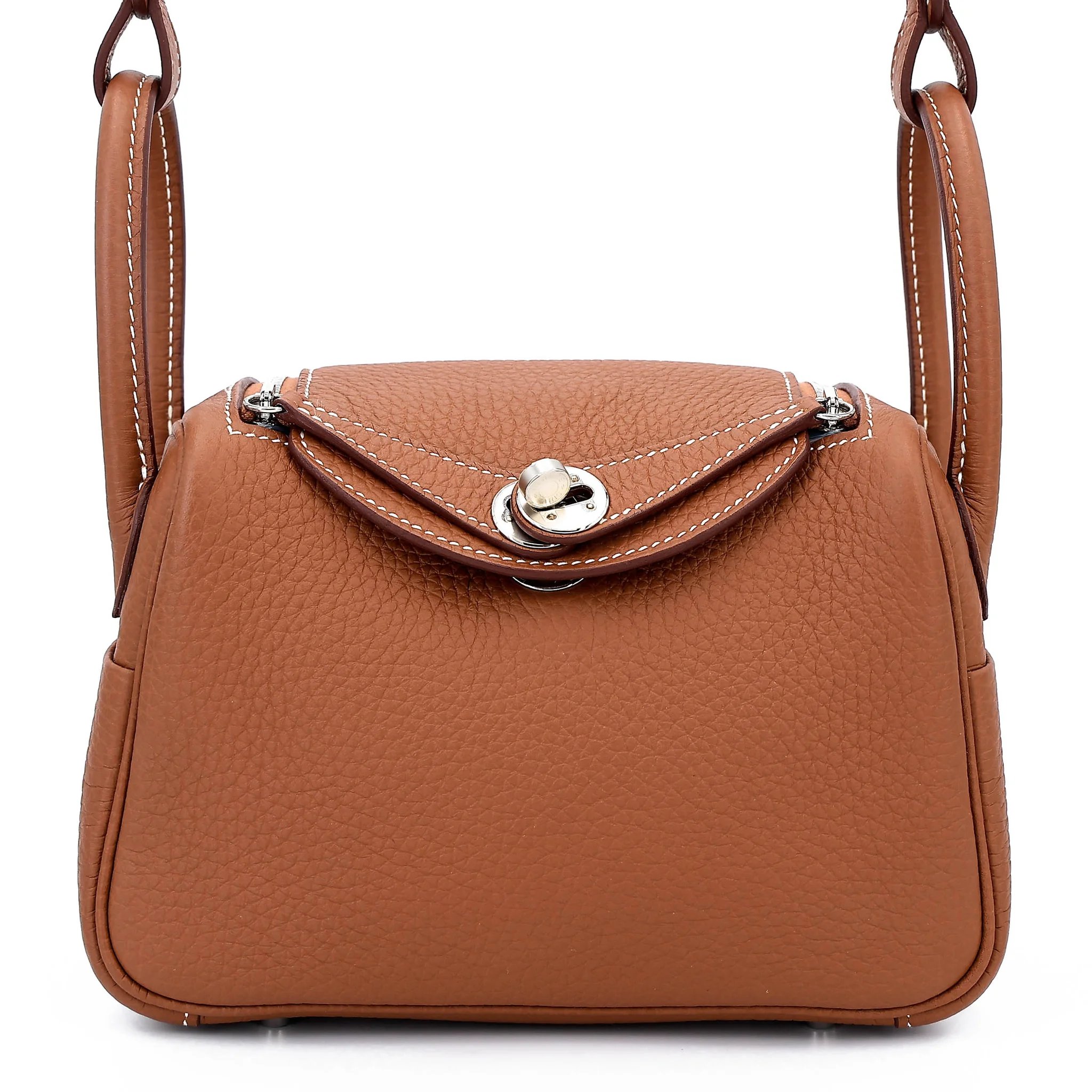 Unused ( Rank NS ) HERMÈS Mini Lindy Gold (37) Clemence Palladium hardware W (2024)