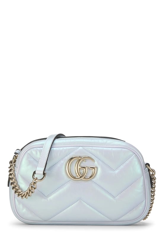 Blue Metallic GG Marmont Crossbody Small