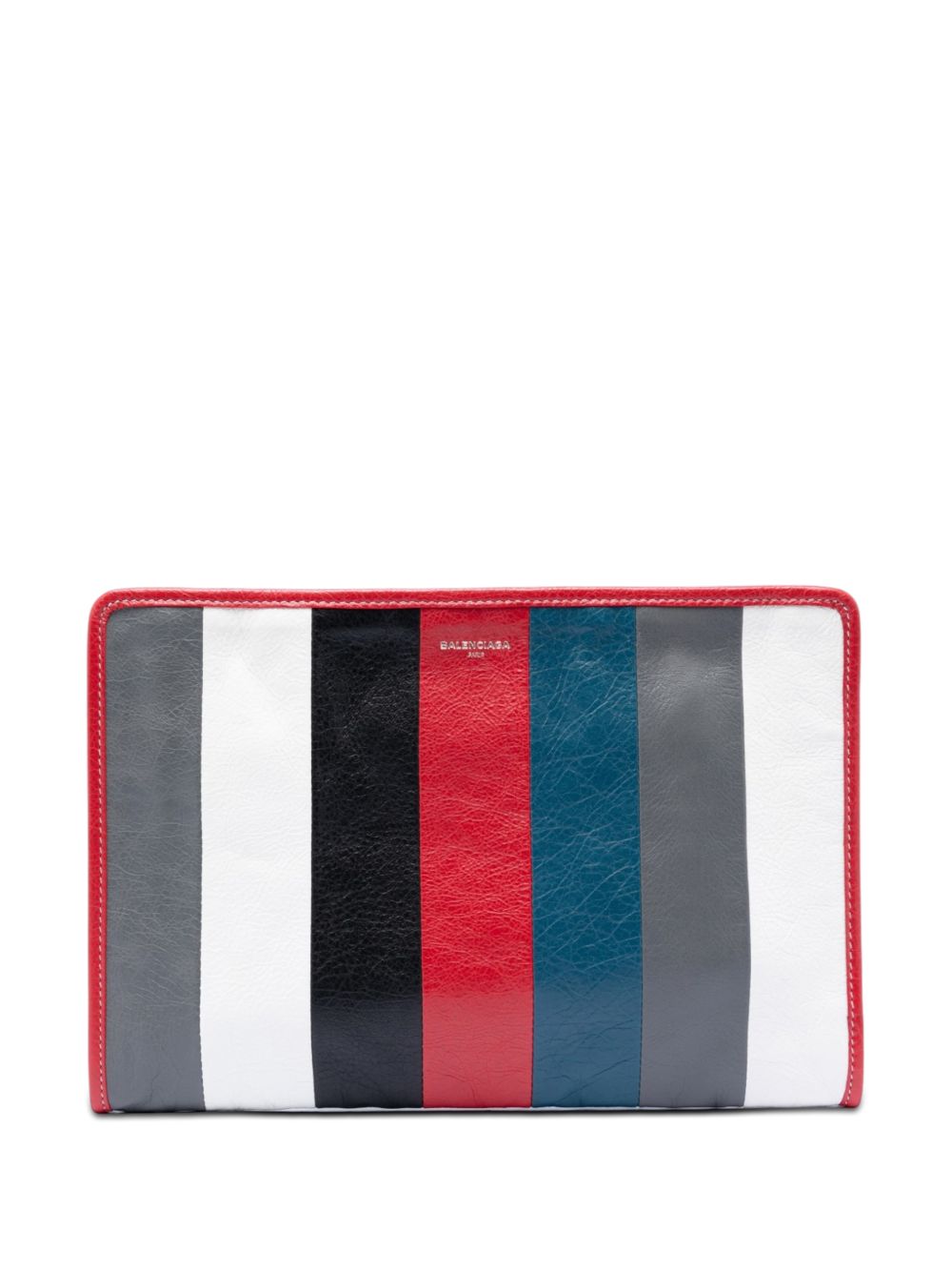 2017 Lambskin Striped Bazar clutch bag