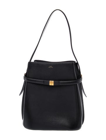 Leather Belted Bucket Bag