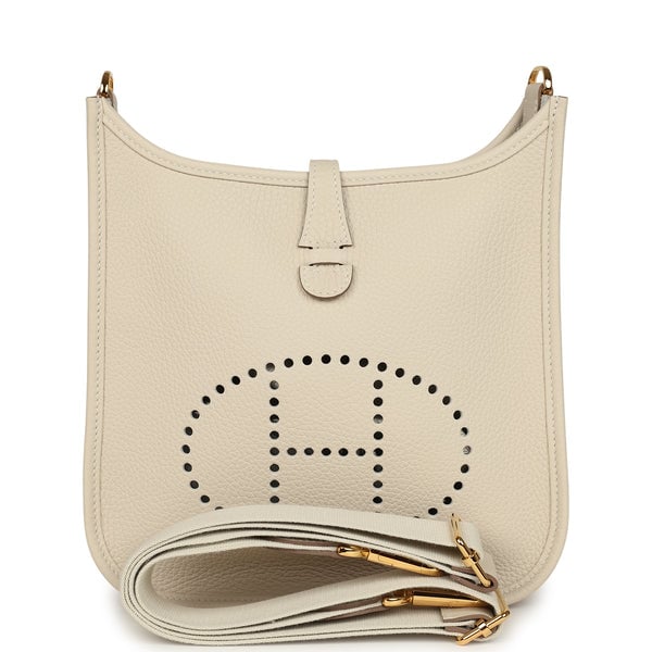Hermes Hermes Evelyne 23 Craie Clemence Gold Hardware