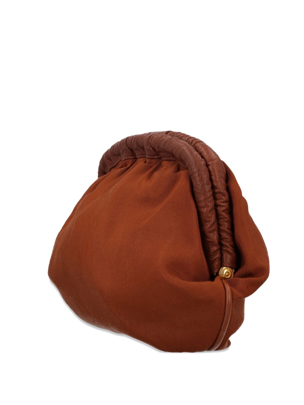 Roberta  di Camerino leather-trim gathered clutch bag
