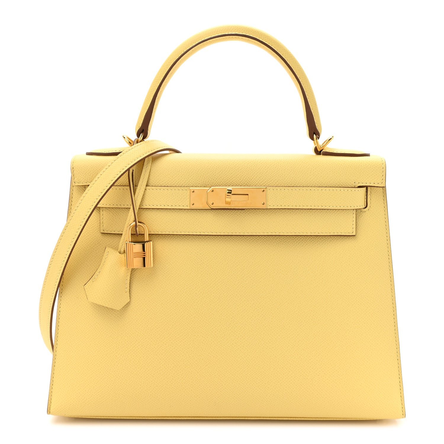 Hermes Epsom Kelly Sellier 28 Jaune Poussin
