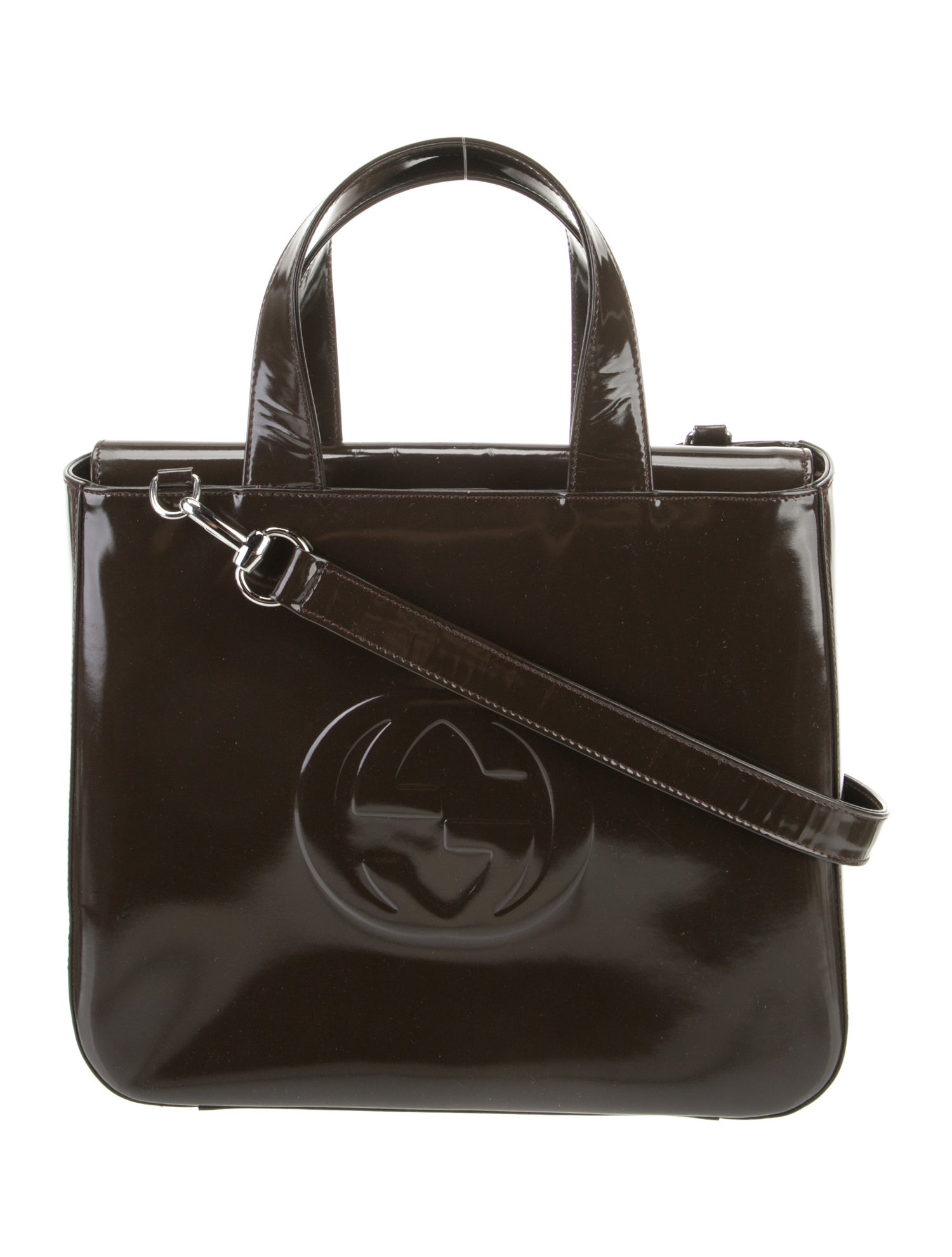 Patent Leather Top Handle Bag