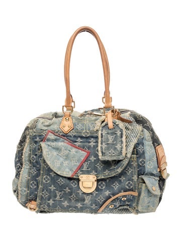 LV Monogram Denim Patchwork Bowly Vintage