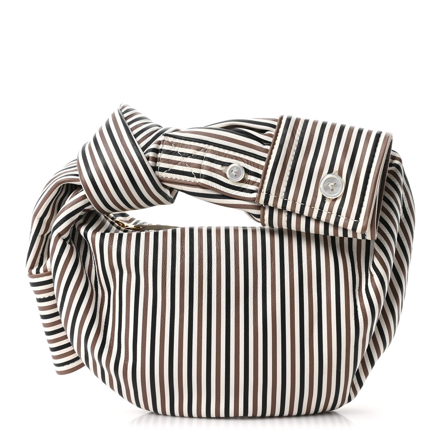 Bottega Veneta Bottega Veneta Nappa Print Shirt Effect Mini Jodie Camel Black White