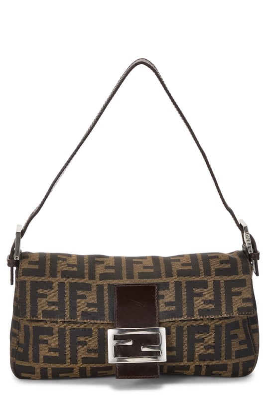 Brown Zucca Canvas Baguette