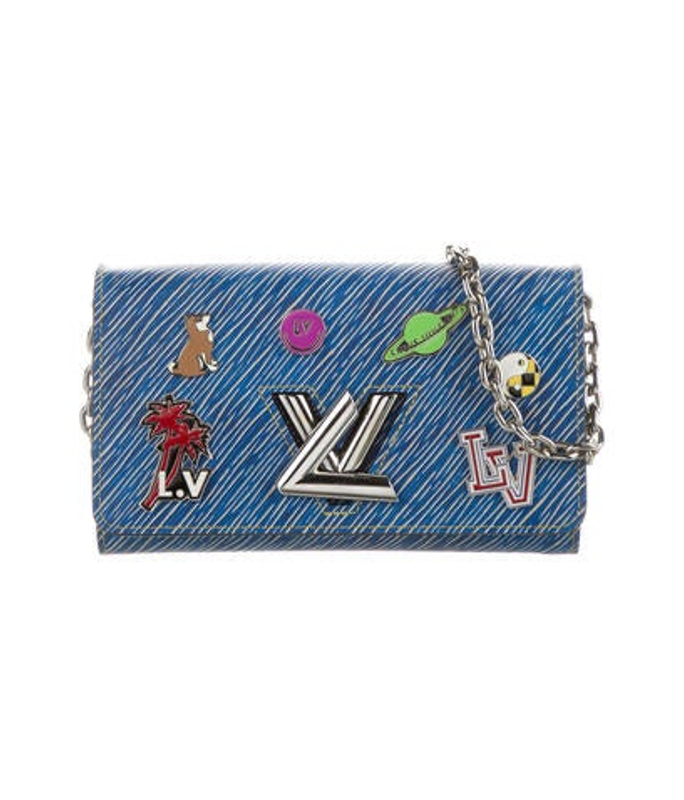 Louis Vuitton Vuitton Epi Denim Twist Pins Chain Wallet