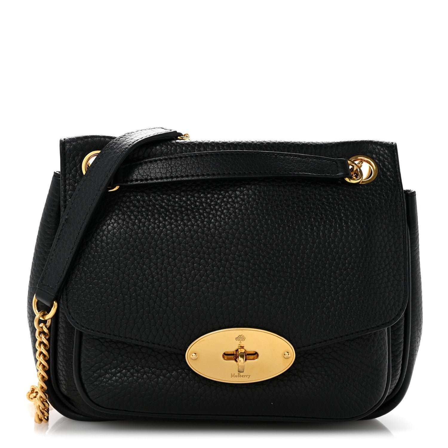 Mulberry Heavy Grained Calfskin Darley Satchel Black