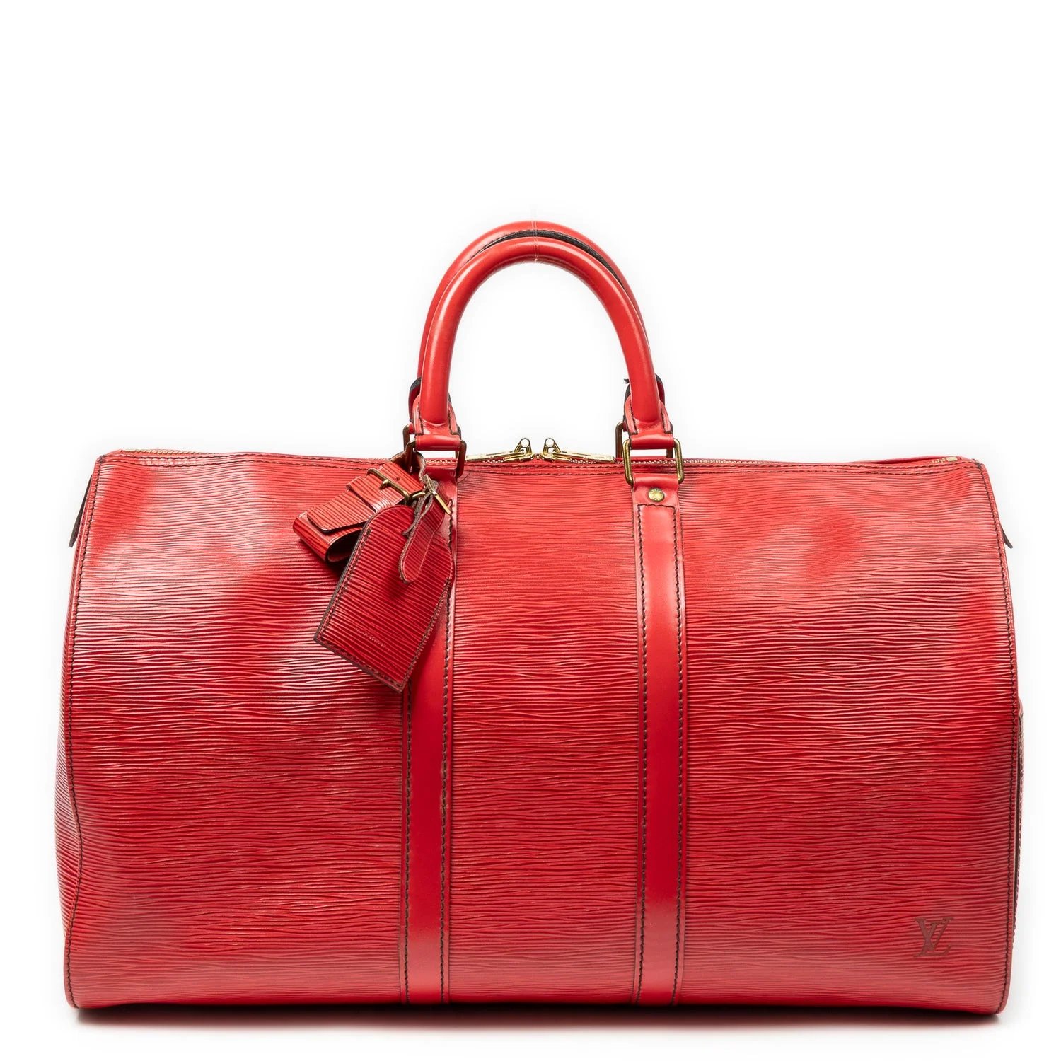 Leather Keepall Black Stitching