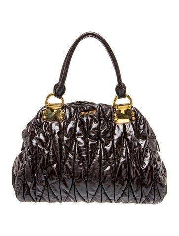 Miu Miu Patent Leather Top Handle Bag