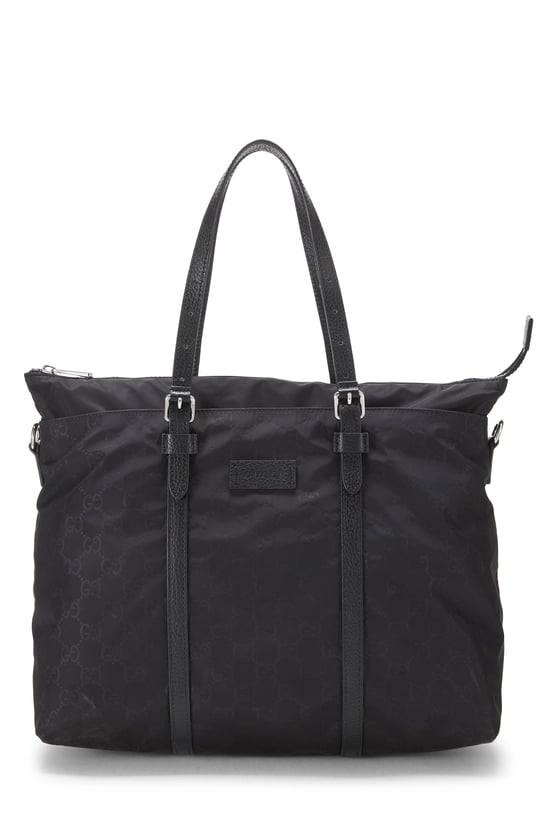 Black GG Nylon Tote