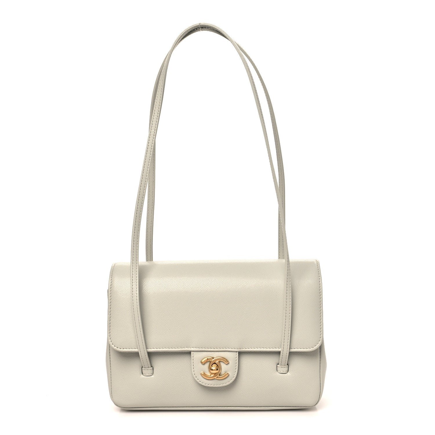 Chanel Shiny Caviar Preppy Coco Small Flap Light Green