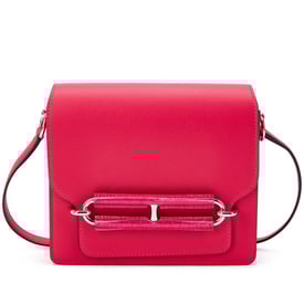 Hermes Rose Mexico Evercolor and Alligator Touch Mini Roulis 18 Palladium Hardware, 2021
