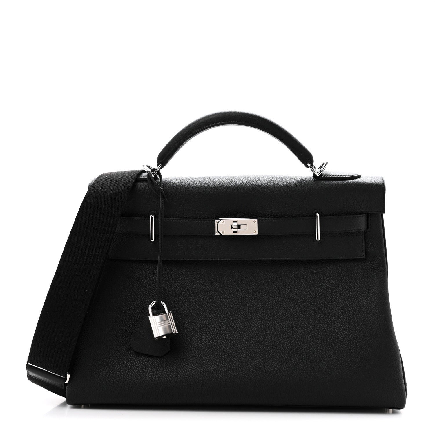 Hermes Togo Maxi Kelly Retourne 42 Black