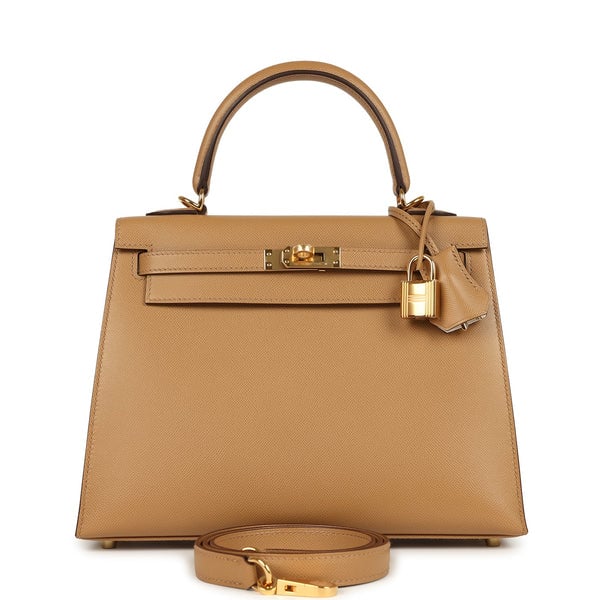 Hermes Hermes Kelly Sellier 25 Biscuit Verso Madame Gold Hardware