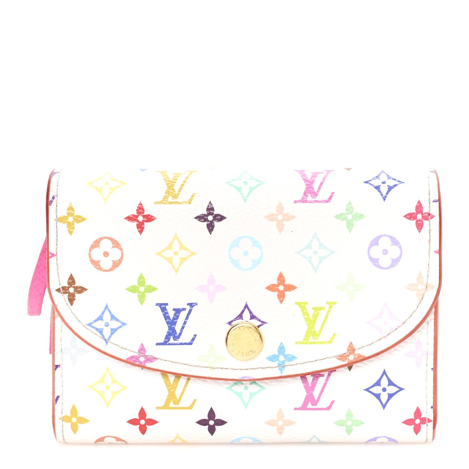 Louis Vuitton LV X TM Monogram Multicolor Rosalie Coin Purse White Kawaii Pink