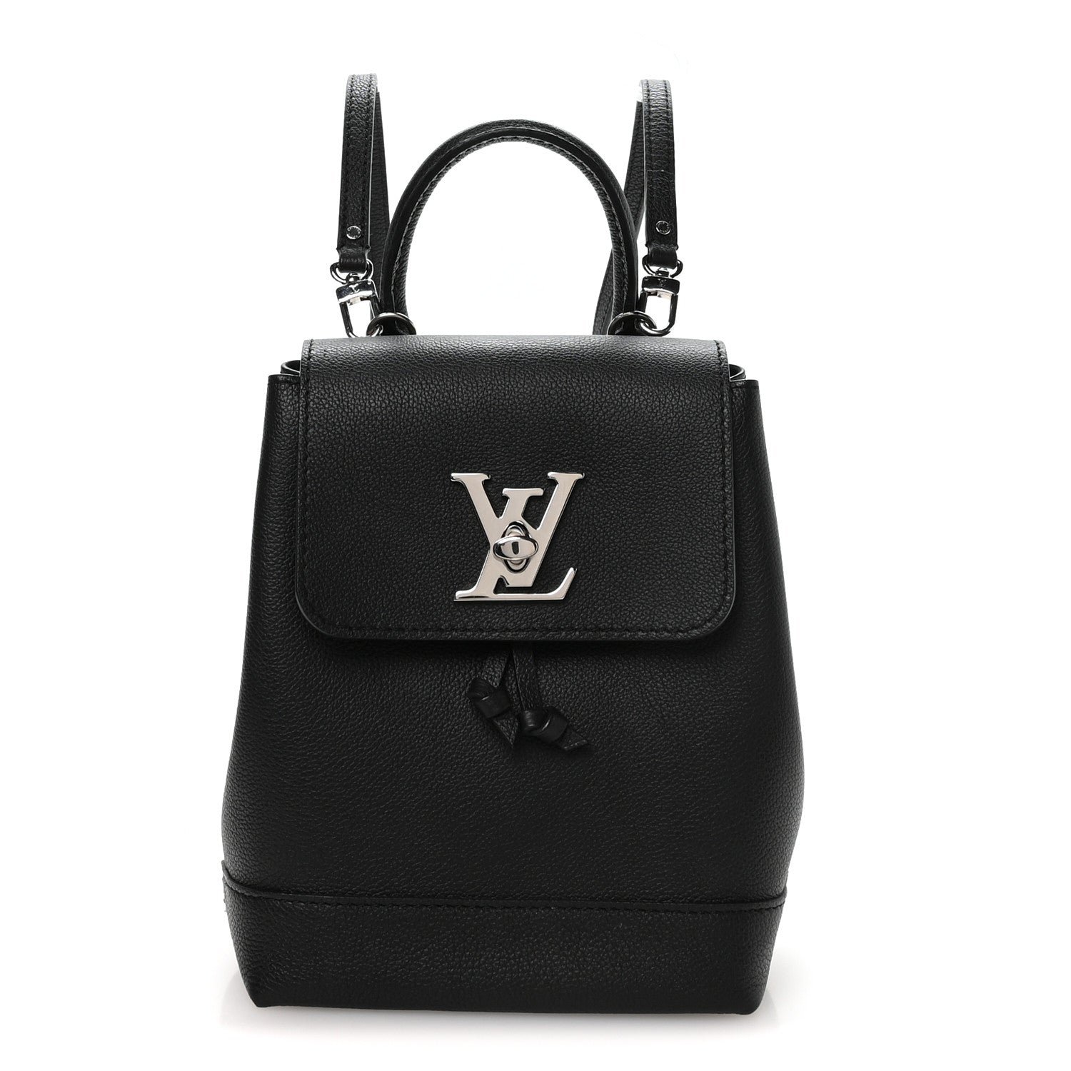 Louis Vuitton Calfskin Lockme Mini Backpack Black