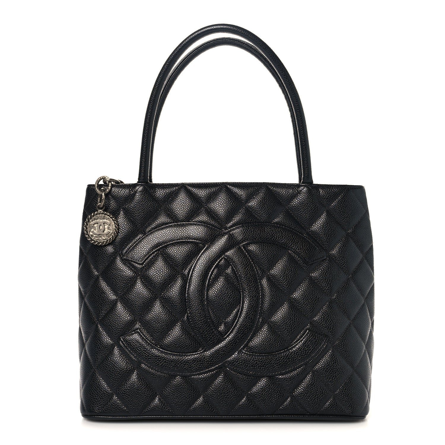 Chanel Caviar Quilted Medallion Tote Black