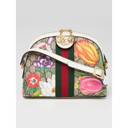 Gucci Multicolor GG Flora Coated Canvas Ophidia Small Shoulder Bag