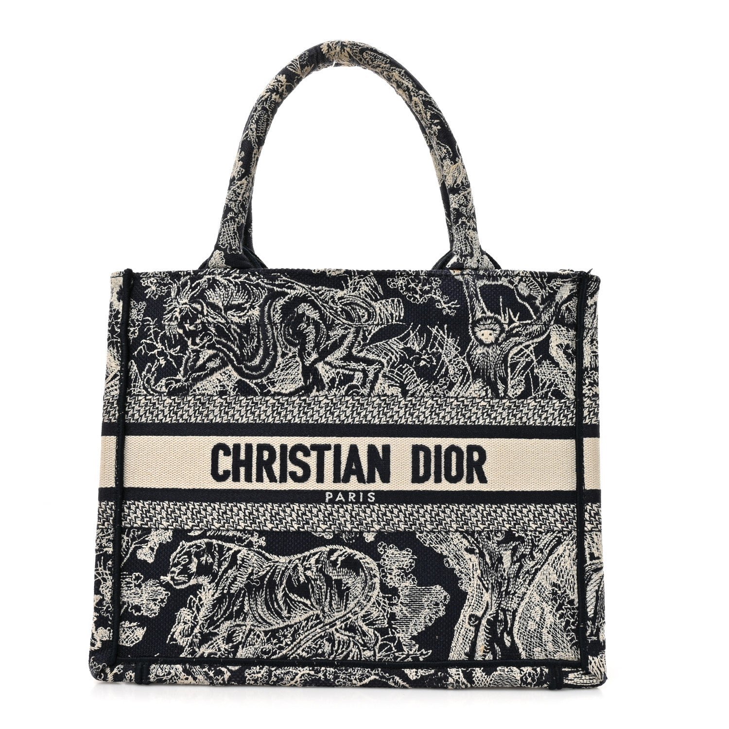 Dior Christian Dior Calfskin Dioriviera Toile De Jouy Small Book Tote With Strap Blue Multicolor