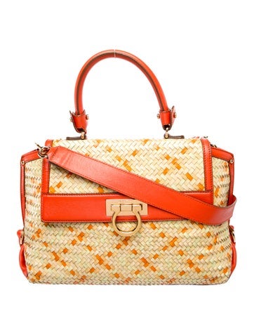 Wicker Top Handle Bag