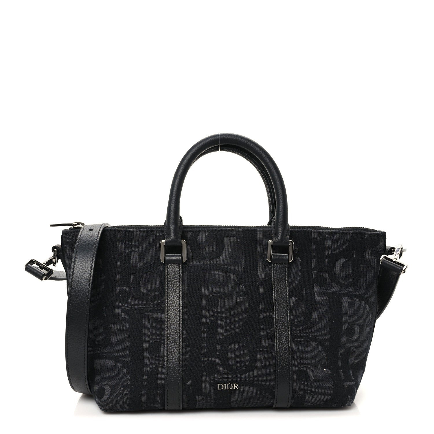 Dior Christian Dior Maxi Oblique Jacquard Weekender 25 Black