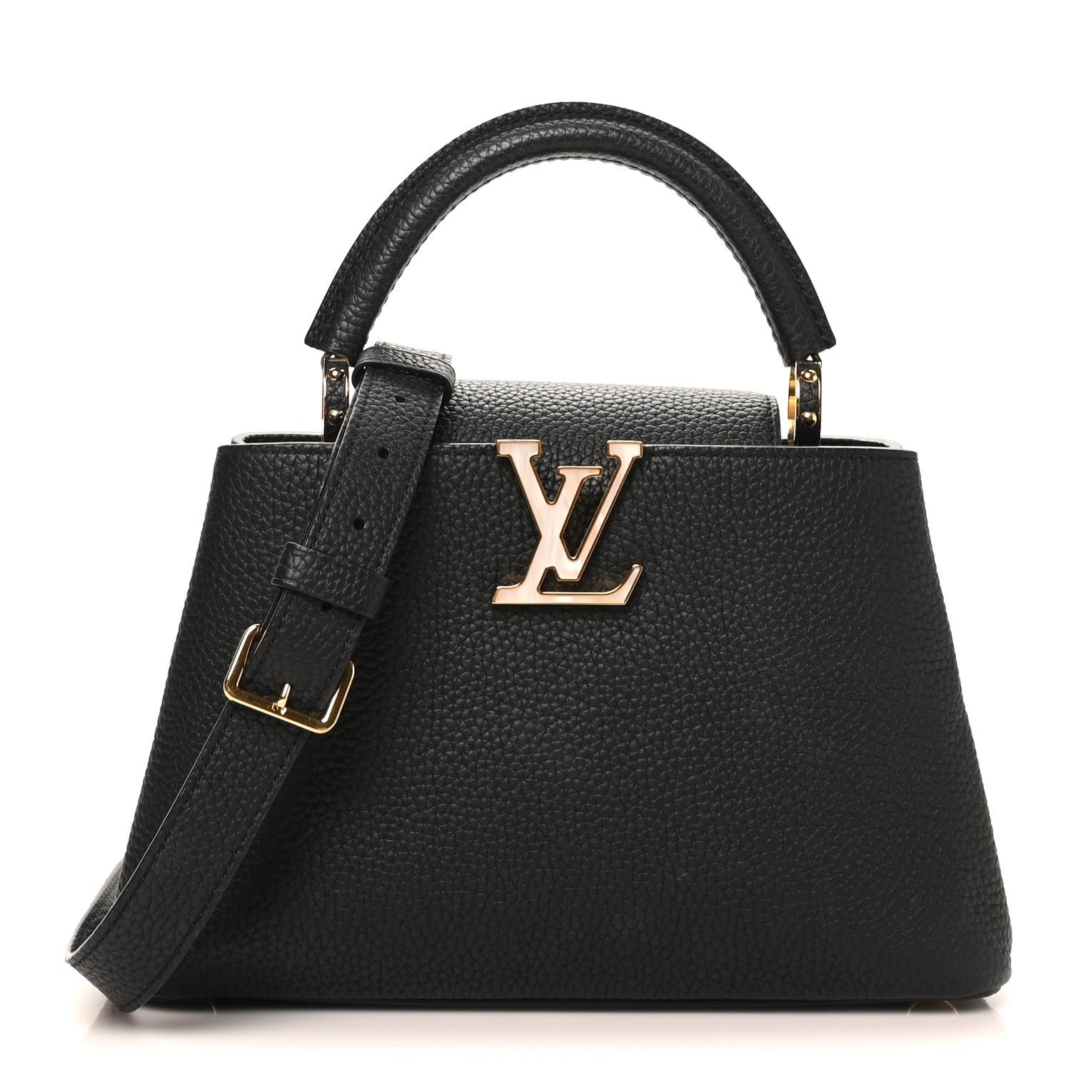 Louis Vuitton Taurillon Mother of Pearl Capucines BB Black