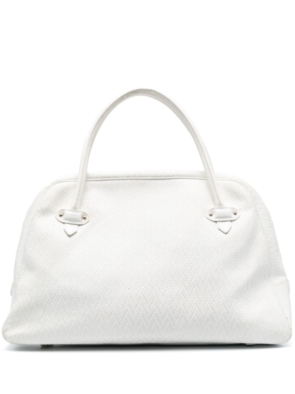 2000 zigzag pattern zipped handbag