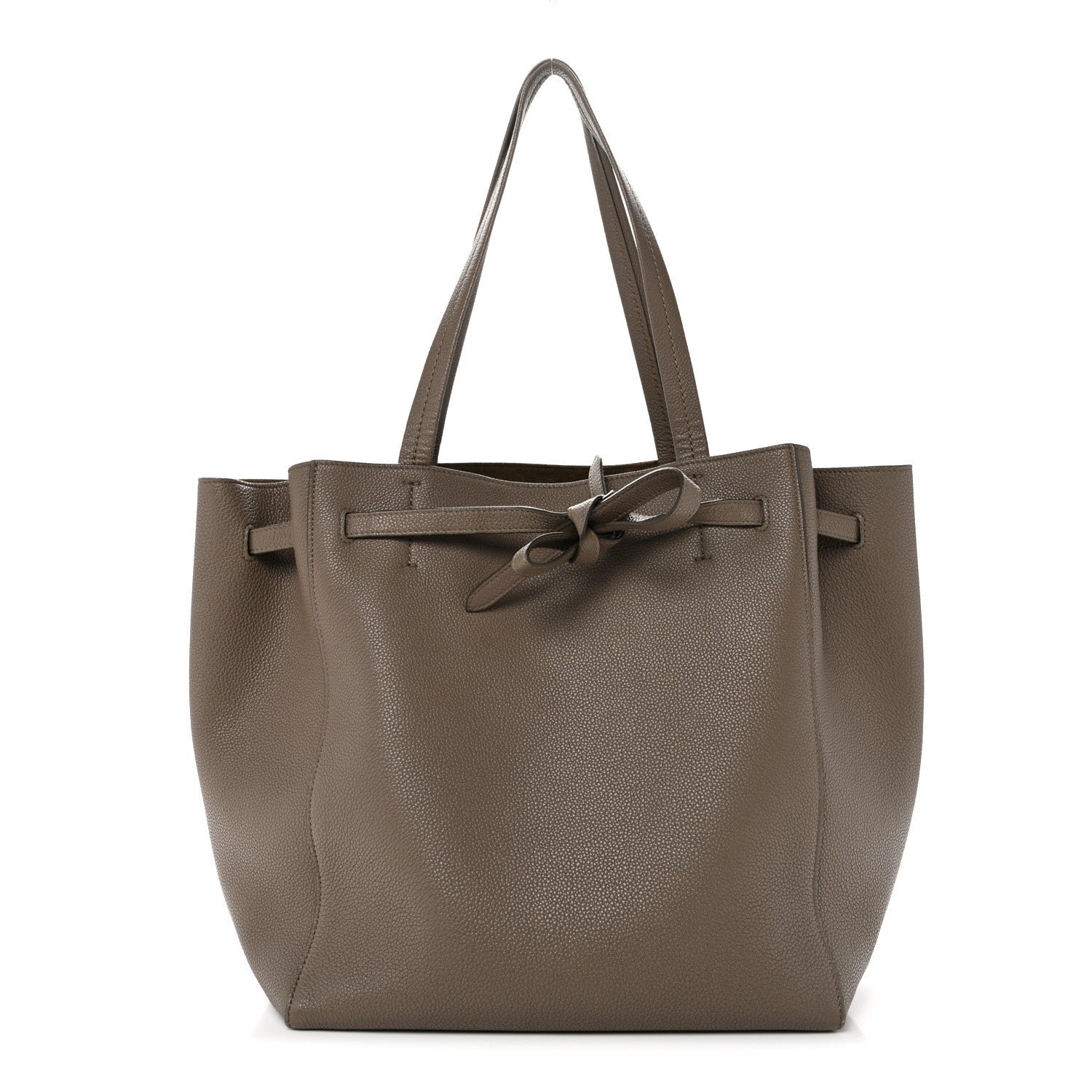 Celine Soft Grained Calfskin Small Belt Cabas Phantom Taupe