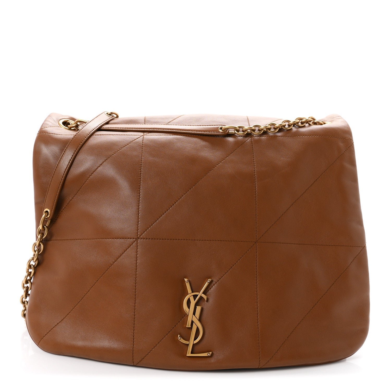 Saint Laurent Lambskin Matelasse Monogram Large Jamie 4.3 Light Fox