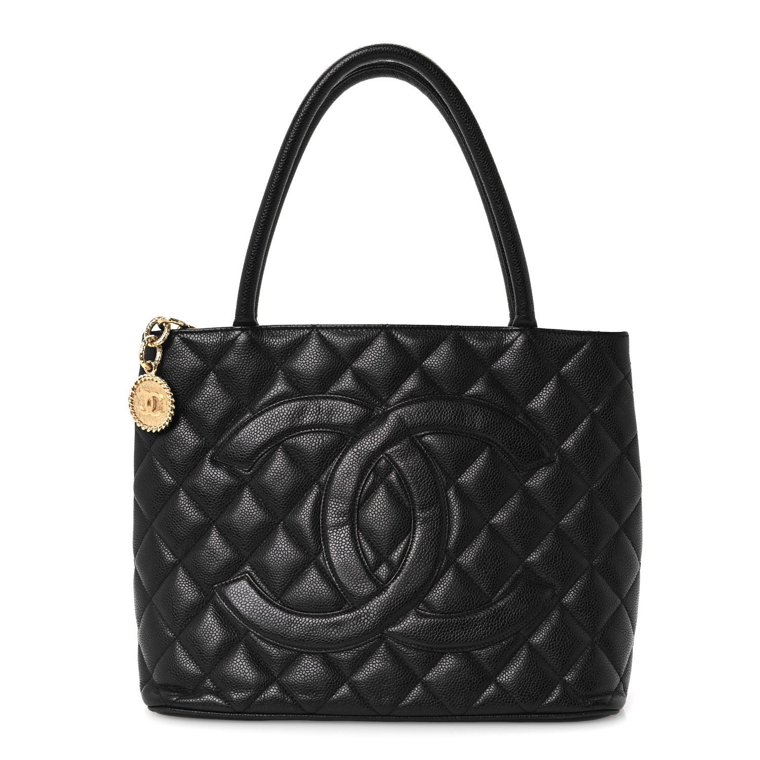 Chanel Caviar Quilted Medallion Tote Black