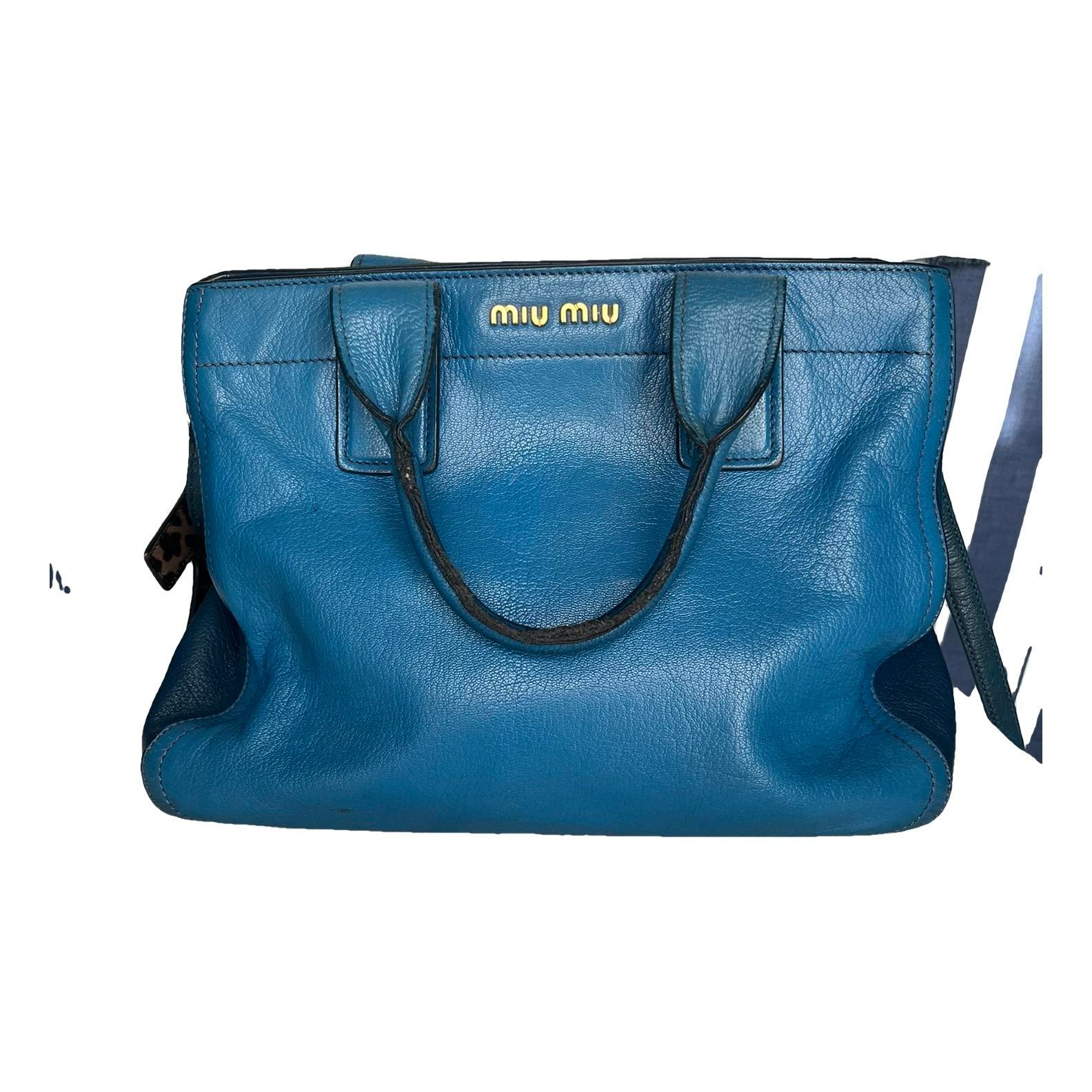 Miu Miu Vitello leather tote