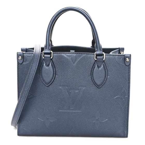 Louis Vuitton Metallic Empreinte Monogram Giant Onthego PM Navy Nacre