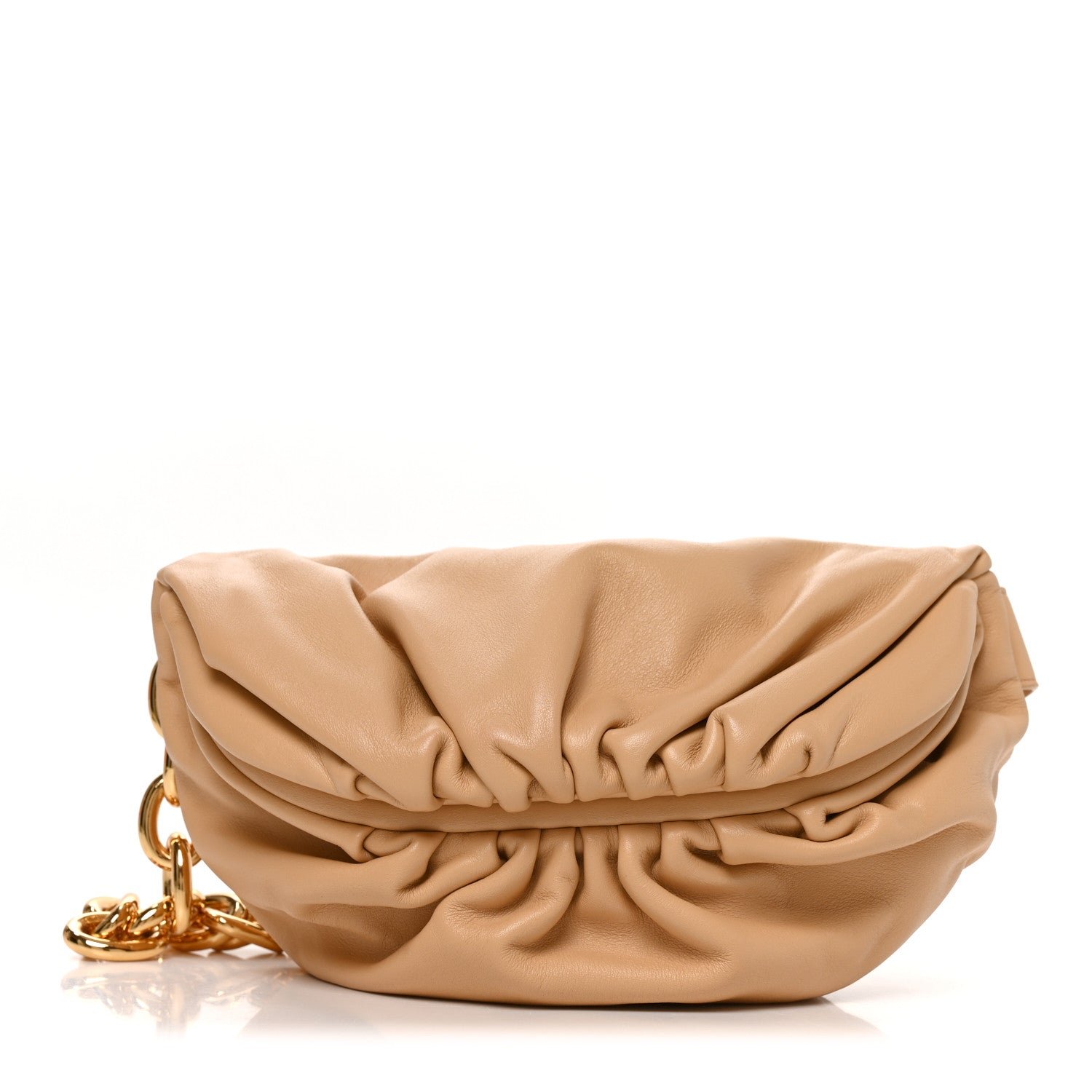 Bottega Veneta Nappa The Belt Chain Pouch Almond