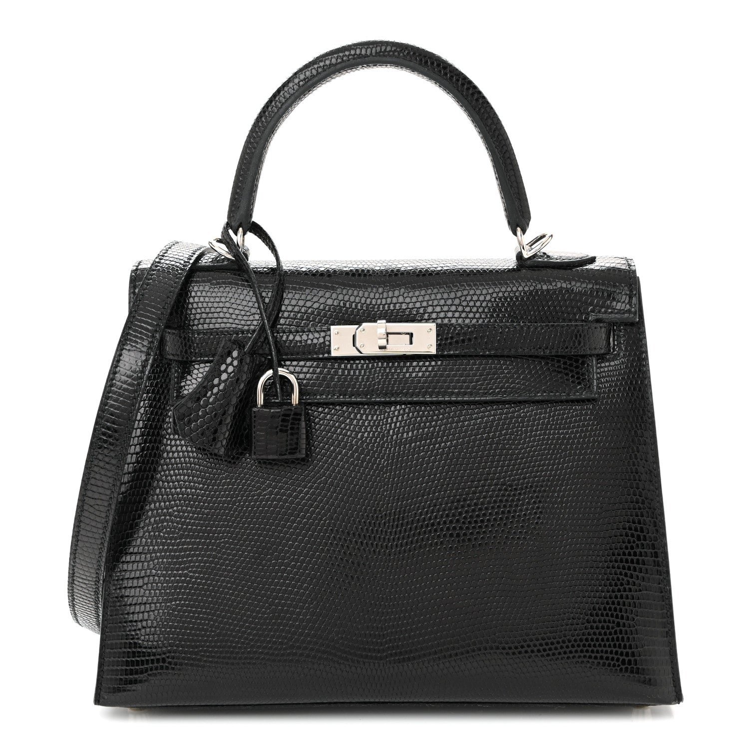 Hermes Hermes Lizard Niloticus Kelly Sellier 25 Black