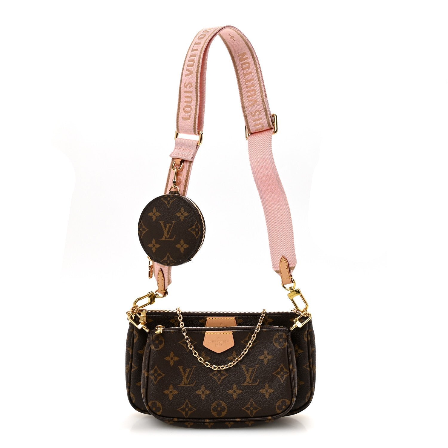 Louis Vuitton Monogram Multi Pochette Accessories Rose Clair