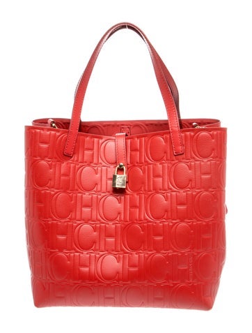 Carolina Herrera Leather Top Handle Bag