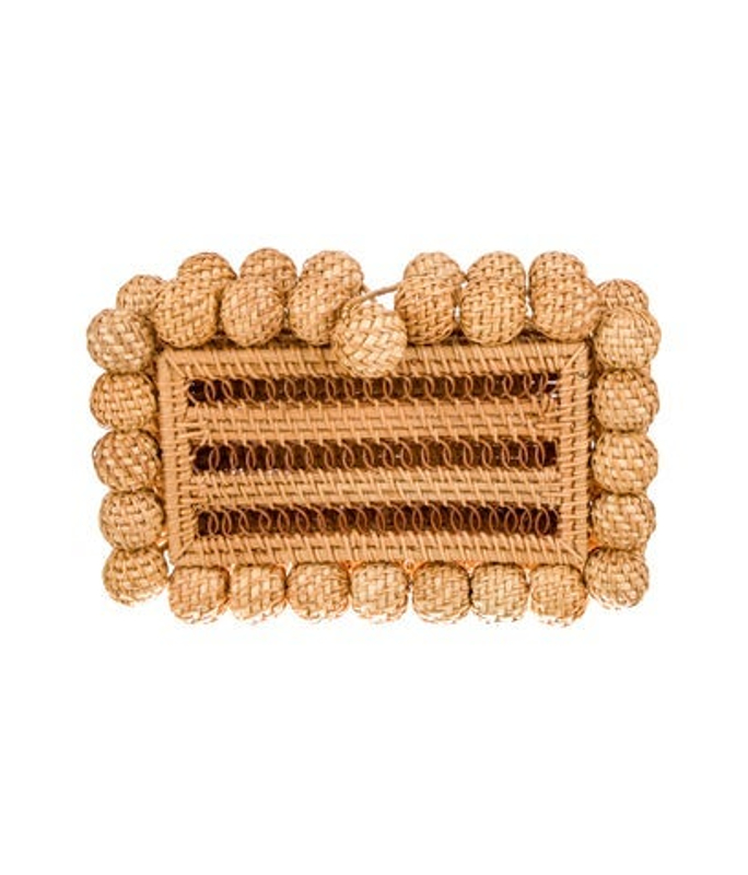 Cult Gaia Gaia Rattan Minaudiere