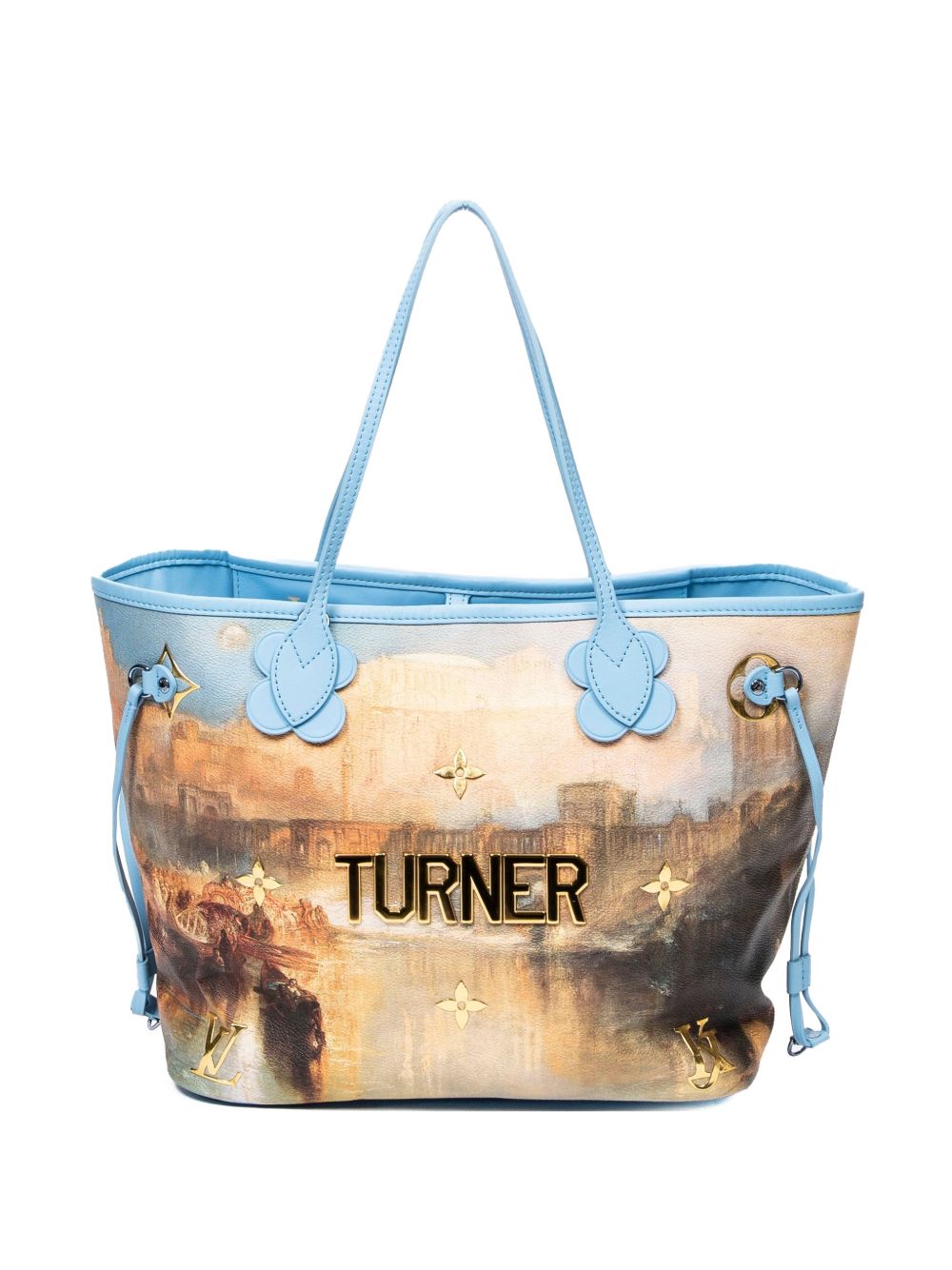 Louis Vuitton Neverfull MM Jeff Koons Turner painting shoulder bag
