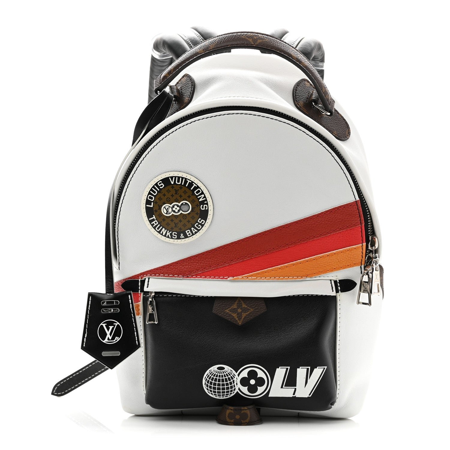 Louis Vuitton Calfskin Monogram LV Airline Palm Springs Backpack PM White