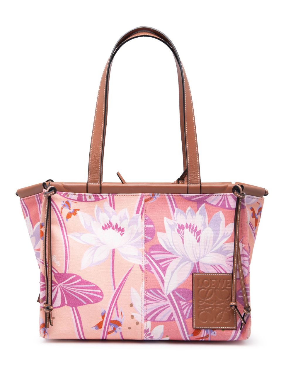 2010-2025 Paulas Ibiza Small Canvas Waterlily Print Cushion tote bag